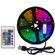 5V USB RGB LED Strip Light Remote Control 5050 30LED/m 5m 10m Lights Tape TV Backlights Home Decoration 0.5/1/2/3m Black PCB