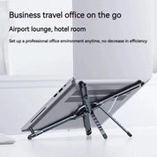 Foldable Magnetic Laptop Stand Aluminum Alloy Portable Adjustable Stand Heat Dissipation Holder Supports Phone Tablet Notebook
