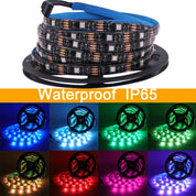 5V USB RGB LED Strip Light Remote Control 5050 30LED/m 5m 10m Lights Tape TV Backlights Home Decoration 0.5/1/2/3m Black PCB