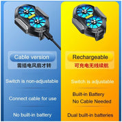 FS01 Dual Fan Rechargeable Mobile Phone Cooler Radiator Long Lasting Stronger Cooling Air Cooling Clip design with Game Button