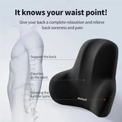 1pc Memory Foam Lumbar Back Cushion for Car Office Gaming Chairs and Postpartum Waist Support Multi Functional Pain Relief Pillo