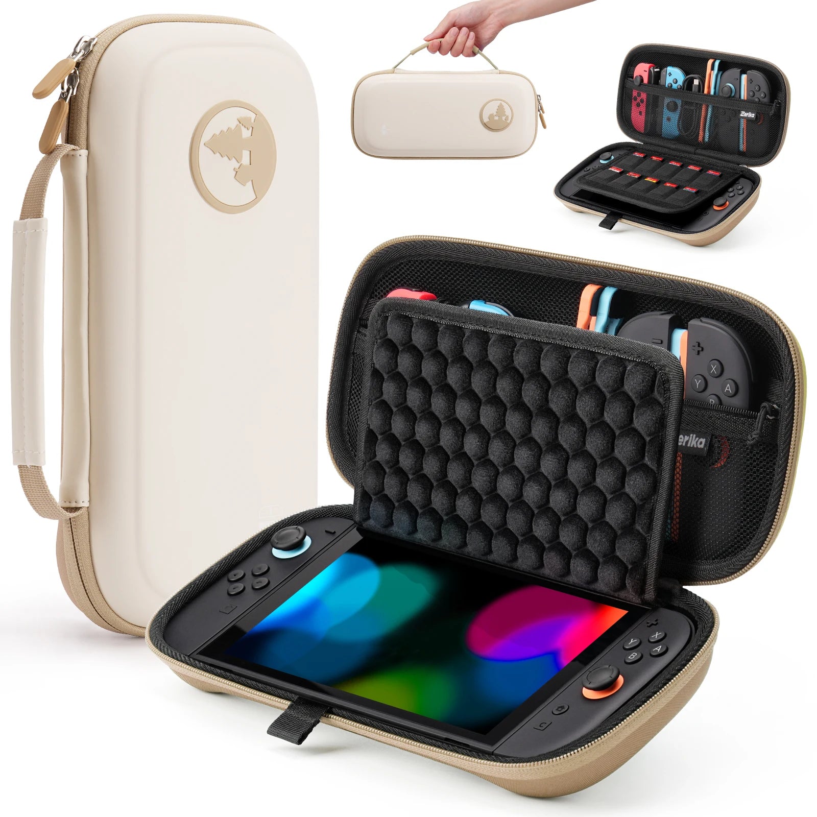 Travel Carrying Case For Nintendo Switch 2 & Switch OLED, Anti-Scratch Waterproof Protective Storage Bag with 10 Games Card Slot