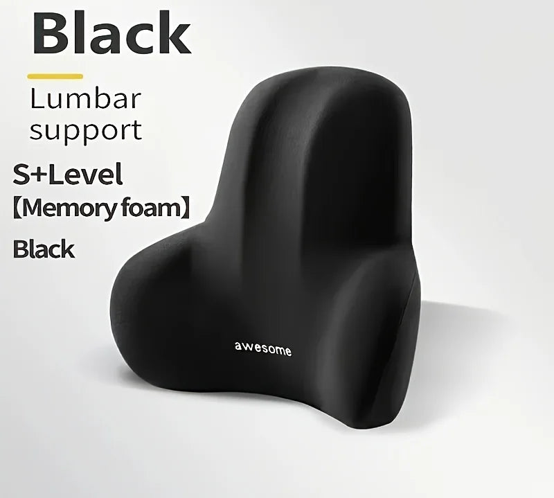 1pc Memory Foam Lumbar Back Cushion for Car Office Gaming Chairs and Postpartum Waist Support Multi Functional Pain Relief Pillo
