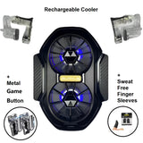FS01 Dual Fan Rechargeable Mobile Phone Cooler Radiator Long Lasting Stronger Cooling Air Cooling Clip design with Game Button