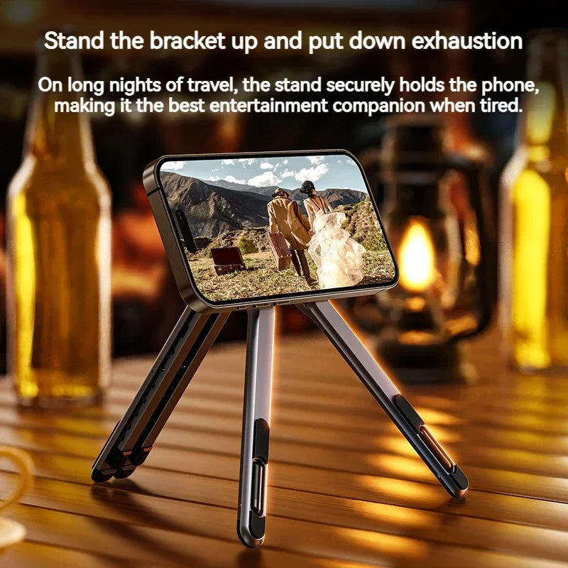Foldable Magnetic Laptop Stand Aluminum Alloy Portable Adjustable Stand Heat Dissipation Holder Supports Phone Tablet Notebook